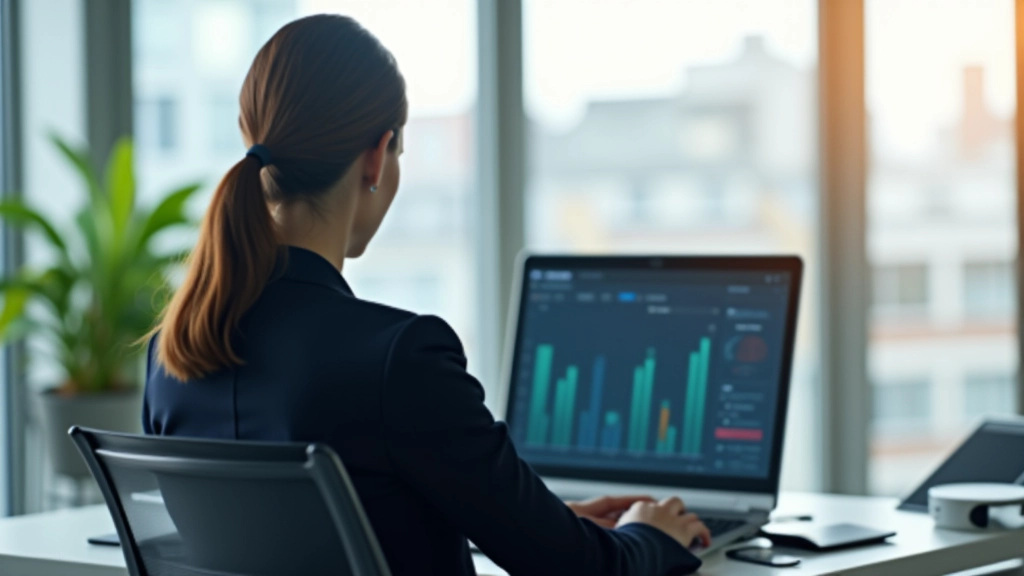 Person pointing to laptop screen showing custom metric definition interface with formula builder and preview