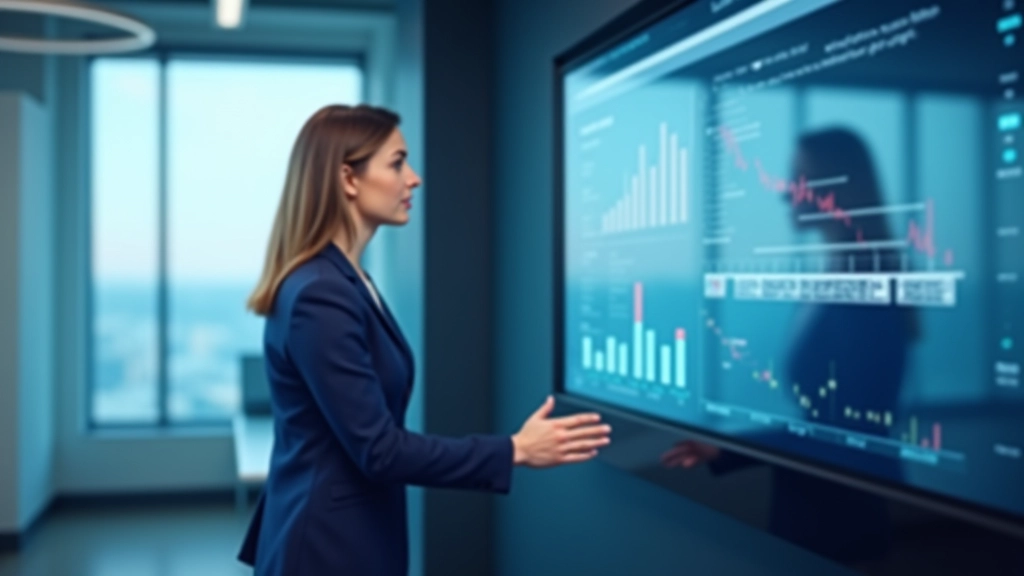 Professional reviewing custom metrics dashboard for business analysis